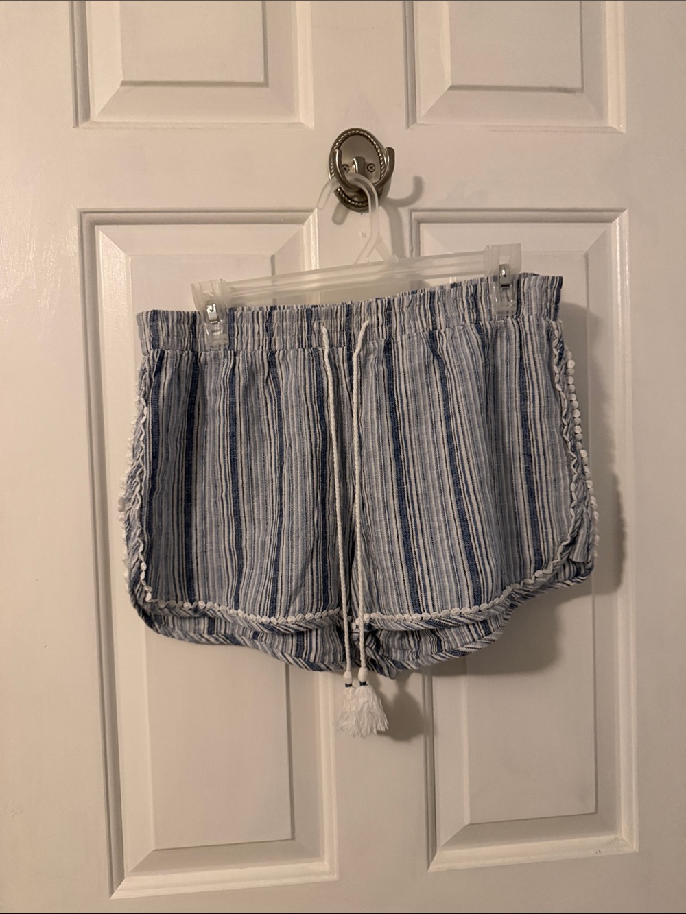 Aeropostale Women’s Blue Striped Drawstring Shorts